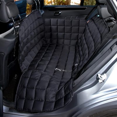 Honden autodeken achterbank - Honden autostoelhoes - Bescherming auto interieur - Wasbaar op 95 graden - Maat M 80x55x58cm - Zwart