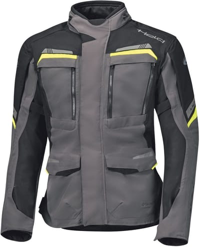 Held Lonborg Top Donkergrijs Zwart Neon Geel Textiele Motorjas - Jas
