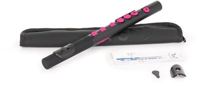 Toot Trim Muziek Instrument voor Beginners met Hoes - Zwart/Roze