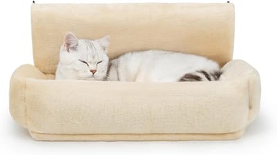 Famanu – Kattenbed voor Radiator – Hangend Ligbed voor Verwarming met Zachte Bekleding, Beige Uitvoering