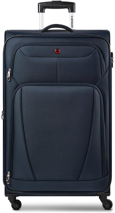 Wenger Beaumont Trolley met 4 wielen XL 87 cm, speciale maat met uitbreidingsplooi - Zachte bagage - Combinatieslot - navy