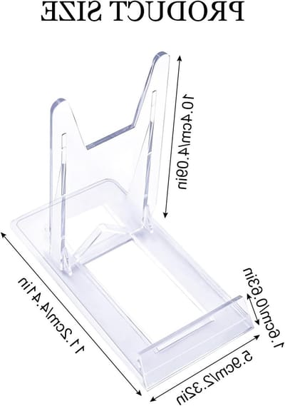 Decoratieve Acryl Plaatstandaard - 12 Stuks Verstelbare Transparante Houder voor Foto's, Borden, Lijsten en Keukenaccessoires