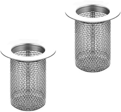 Doucheafvoer Haarvangers Set van 2, RVS Haarfilter voor Badkamer en Keuken, 40mm Afvoerbescherming tegen Verstoppingen