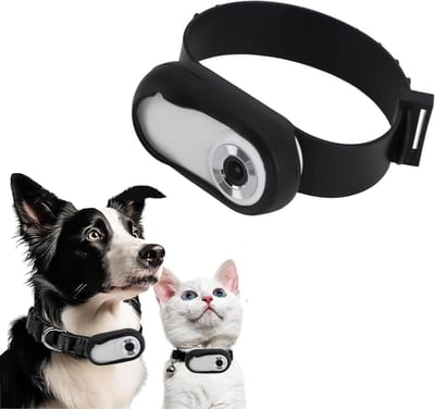 Huisdier Camera met 170° Groothoek, Mini Actiecamera voor Video-opnames, 1080P Oplaadbare en Verstelbare Kattenhalsband Camera