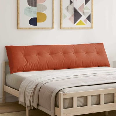 vidaXL - Rugkussen - Rood - Oranje - 200 - x - 50 - cm - Corduroy - stof