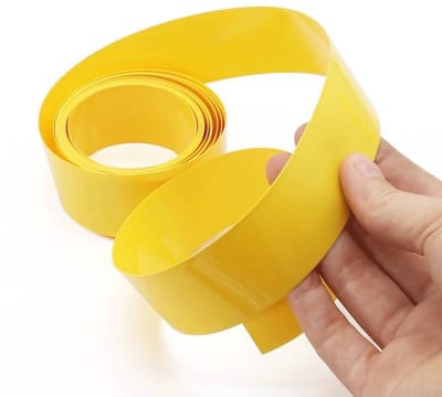 Krimpkous PVC - Verpakkingsfilm Kabel - Elektronica Beschermen - Hoge Krimpgraad - 1 Meter - Geel