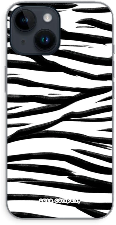 Case Company® - Hoesje geschikt voor iPhone 14 hoesje - Zebra pattern - Soft Cover Telefoonhoesje - Bescherming aan alle Kanten en Schermrand