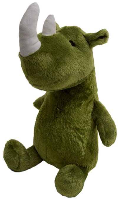 Animal Boulevard Hondenspeelgoed Maxies Knuffel Neushoorn - Groen - Maat XL: 50 cm