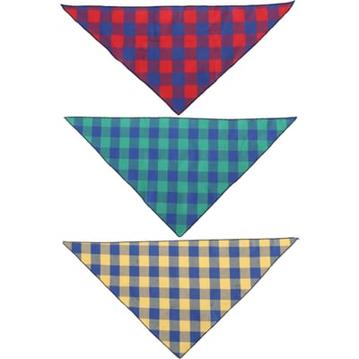 3 pièces Bandana pour animal de compagnie Chien Serviette Salive Chiot Chat Écharpe de Cou Collier Triangle Mouchoir de Cou Fournitures S S(for 2-4kg) blue