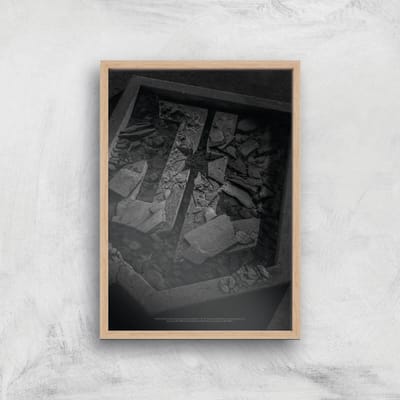 Justice League Logo Poster Giclee Art Print - A4 - Wooden Frame