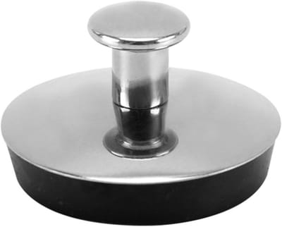 Bad Plug - Afvoerstop Keuken - Water Dicht Maken - Handvat Ontwerp - 1 Stuk - Zilver