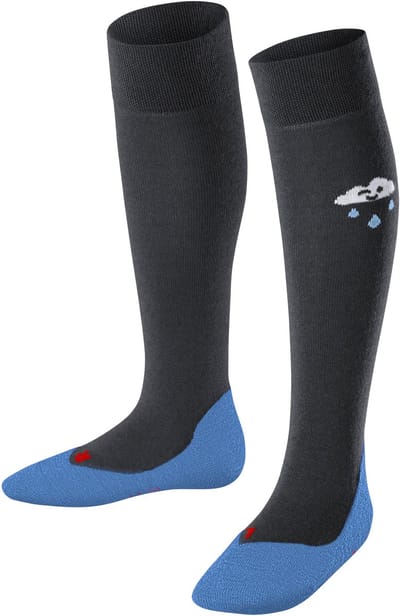 FALKE Active Rainboot met functionele zool wol lyocell kniekousen kinderen blauw - maat 39-42