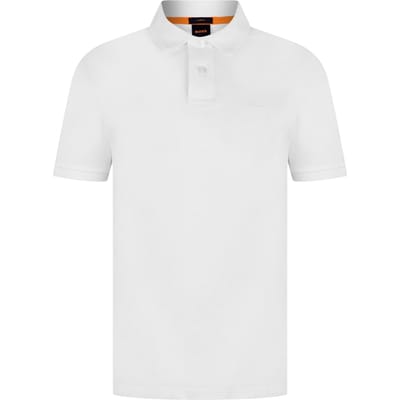 Boss Heren Passenger Box Logo Polo Shirt (Wit)