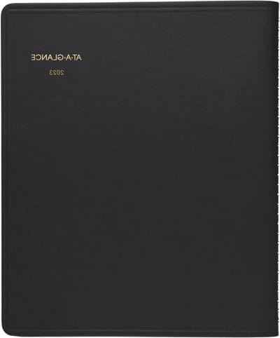 AT-A-GLANCE Dagplanner 2023, afsprakenboek per uur, 8-1/2" x 11", groot, 24-uurs, zwart (7021405)