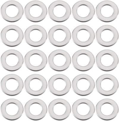 Dailygoods- Platte Wasmachines 200 Stuks - RVS 304 - 8x12x0.2mm - Sluitingen Sieraden Maken - Afstandsbediening - Meubels - Corrosiebestendig - Sluitringen