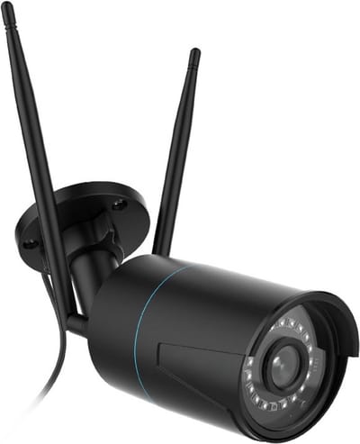 Beveiligingscamera - WiFi-beveiligingscamera - Camerabewaking - Draadloos - voor Buiten - 2.4-5GHz WiFi - CCTV - IP-camera - met Persoon - Voertuigdetectie - IP66 - Nachtvisie - met Bewegingsdetectie - Micro-SD Kaartsleuf - Timelapse - Zwart