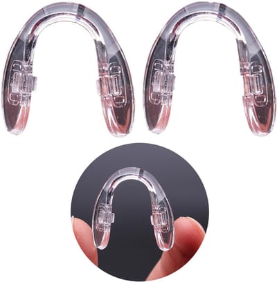 2pack - Neuspads voor brillen - zachte antislip neuspads van siliconen - push-in neusstuk (groot)