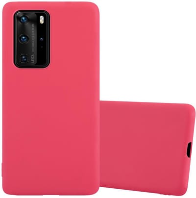Cadorabo Hoesje geschikt voor Huawei P40 PRO / P40 PRO+ in CANDY ROOD - Beschermhoes gemaakt van flexibel TPU silicone Case Cover