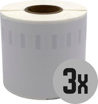DULA Dymo kompatible Etiketten, S0722430 99014, 101 x 54 mm, Weiß, Abnehmbar, 3 Rollen, 220 Etiketten pro Rolle