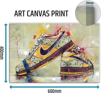 Sneaker canvas yellow lobster 60x40 cm