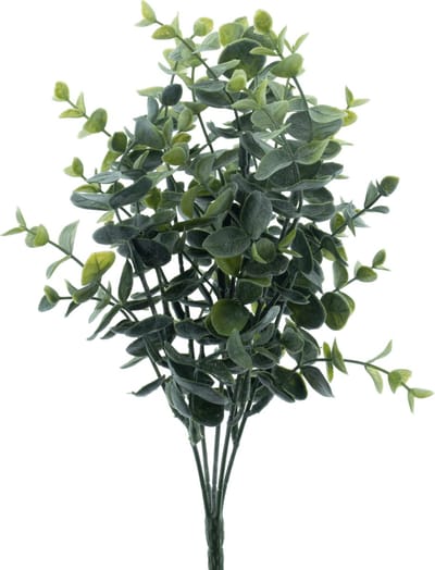 Bellatio Design Kunstplant takken Eucalyptus Cinera - 32 cm - bosje/bundel - bladgroen stelen - decoratief