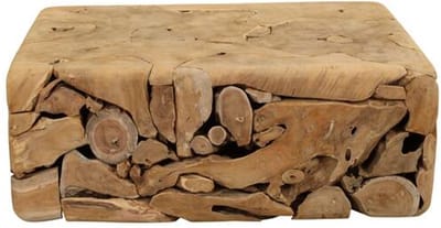 Rechthoekige salontafel van teakhout – 118 cm naturel