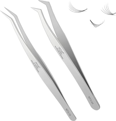 Professionele Wimperpincet Set - 2 Stuks voor Nauwkeurige Wimperextensions
