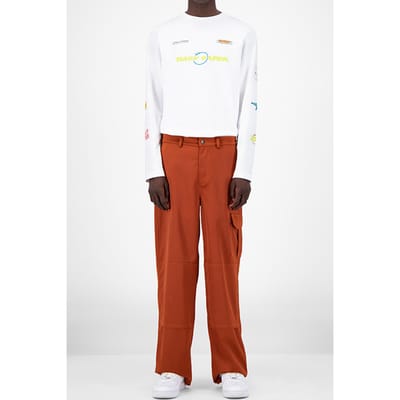 Daily Paper Rust Jefac Satin Pants Orange Maat: S | Cargobroeken Outlet | Unisex | Bruin