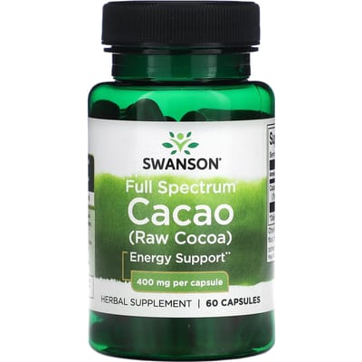 Volledig Spectrum Cacao (Onbewerkte cacao), 400 mg, 60 capsules