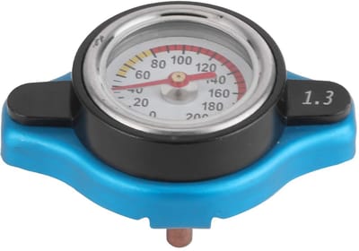 JHUBERS- Radiatordop Aluminium - Lekvrij - Temperatuurmeter - Siliconenrubber - Hoogwaardig Materiaal - Automatisch Afdichtend - Koelvloeistofdop