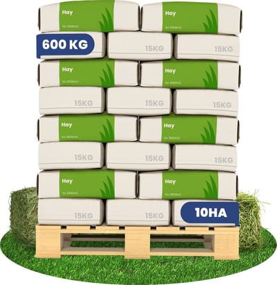 Hooi Graszaad - 40x = 600 kg voor 10 ha - Premium Graszaadmengsel voor Hooi en Kuilvoer - Hoogwaardige, voedzame opbrengst met snelle hergroei, duurzaam - NAK-gecertificeerd - Organifer