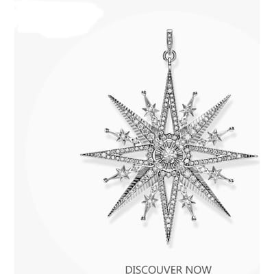 Royalty Star Necklace Pendant, Winter Magical Fashion Sieraden 925 Sterling Zilver Vintage Cadeau voor Vrouwen Meisjes ster