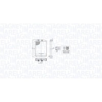 Warmtewisselaar, interieur verwarming MAGNETI MARELLI 350218519000