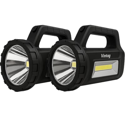 2 LED Zaklampen - Op Batterij - 2 Stuks - Grote Schijnwerper - 1000 Lumen -