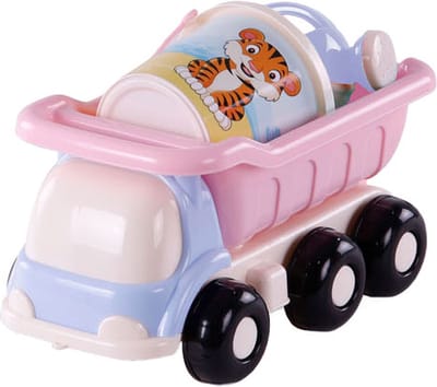 Cavallino Toys Cavallino Beach Dump Truck with Bucket Set Pink 5 pcs.