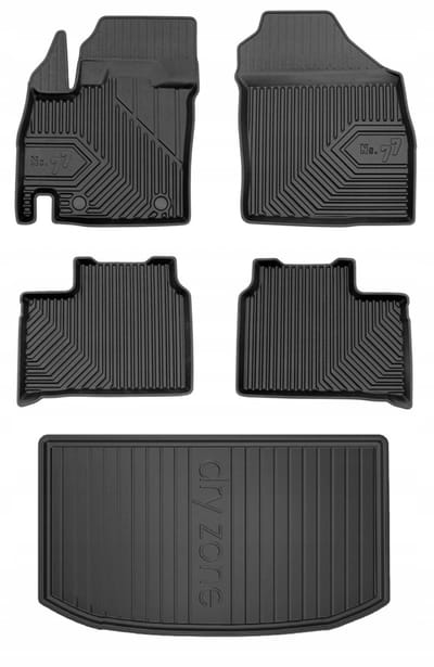 Frogum Voordeelset - Premium Automatenset No.77 + Dry Zone Kofferbakmat - Geschikt voor Suzuki Ignis III (vanaf 2016) - TPE Rubber - Zwart