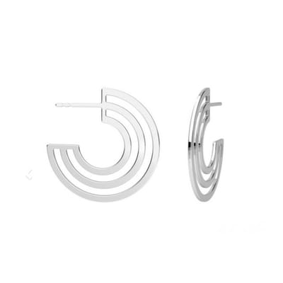 ARLIZI 2283 Oorbellen halve cirkel oorstekers - sterling zilver - 2,5 cm