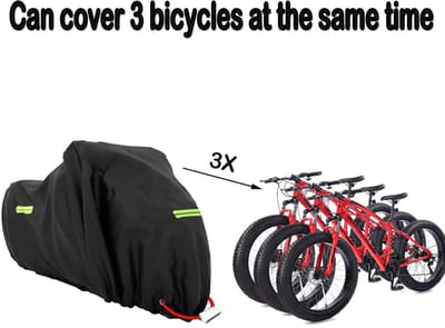Dailygoods- Fietshoes waterdicht voor 1 fiets - Fietshoes voor 2 fietsen - Fietshoes voor 3 fietsen - Oxford fietsgarage - Afdekzeil 210 x 112 x 112 cm - Fietsbescherming