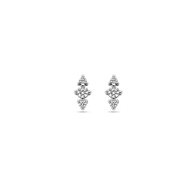 Zilver Gerhodineerd Oorknoppen Zirkonia 1338061