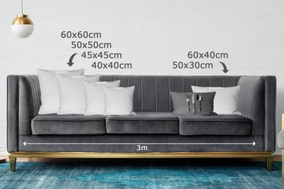 Sierkussens - Kussentjes Woonkamer - 50x30 cm - Bestek - Zwart