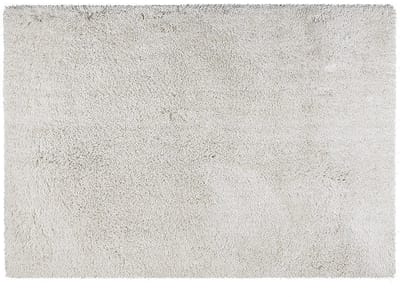 Vente-unique Hoogpolig shaggy vloerkleed in microvezel - 120 x 170 cm - Gebroken wit - HARVEY