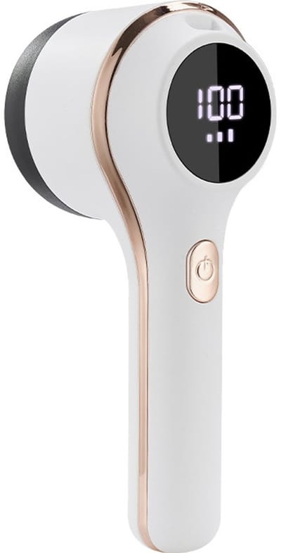 Pluizenverwijderaar - Pluizenverwijderaar elektrisch - Oplaadbare elektrische pluizenverwijderaar - Voor truien - 3 instelbare snelheden - Oplaadbaar - Met digitaal display en 6 mesjes - Voor kleding - dekens - Truien - Meubels en banken - Wit