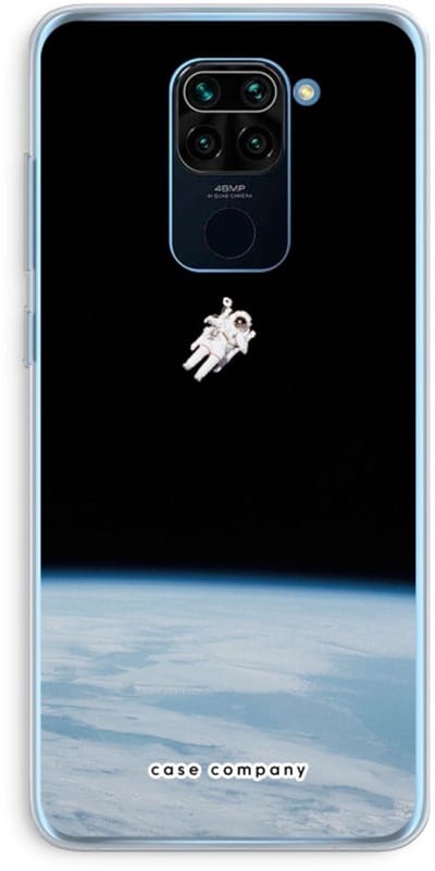 Case Company® - Hoesje geschikt voor Xiaomi Redmi Note 9 hoesje - Alone in Space - Soft Cover Telefoonhoesje - Bescherming aan alle Kanten en Schermrand