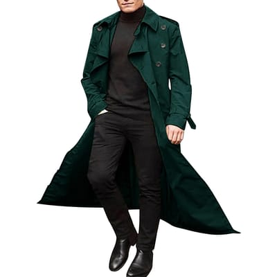 Middellange Windjack voor Heren Lange Windjack voor Heren Windjack Casual Bovenkleding Herenriem M black