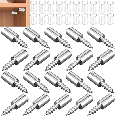 Set van 20 rubberen bescherminlegstukken voor planken, zelftappende planksteunen en meubelhouders