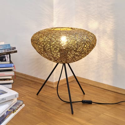 OSRAM Decor Paper Drop Table decoratieve tafellamp van papier en metaal, 395 mm, met E27 fitting, IP20, beige