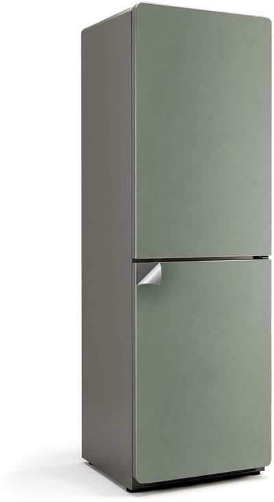 Wallfluent Koelkaststickers - grijsgroen Koelkast Folie - 60 cm x 190 cm - Grijsgroen Koelkaststickers - Waterdichte Koelkast Sticker - Koelkast Design - Koelkast Decoratie Stickers - Koelkast Cover