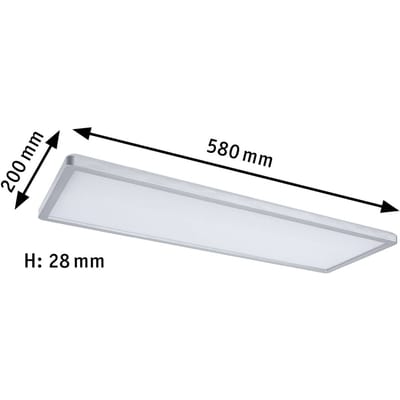 LED-paneel Atria Shine Backlight hoekig 580x200 mm 20W 2000lm RGBW Chroom mat dimbaar
