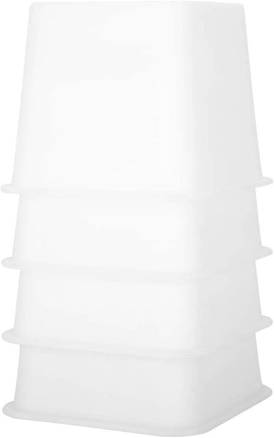Bedverhogers 10 cm - Verhoog je Meubels voor Comfort en Opslag - Set van 4 Stuks in Houtkleur