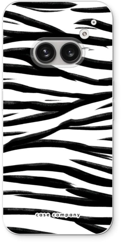 Case Company® - Hoesje geschikt voor Nothing Phone (2a) hoesje - Zebra pattern - Soft Cover Telefoonhoesje - Bescherming aan alle Kanten en Schermrand